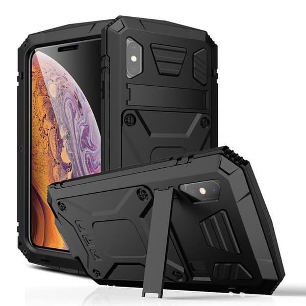 R-JUST Mobilskal till iPhone XS Max Hybrid Drop-proof Svart