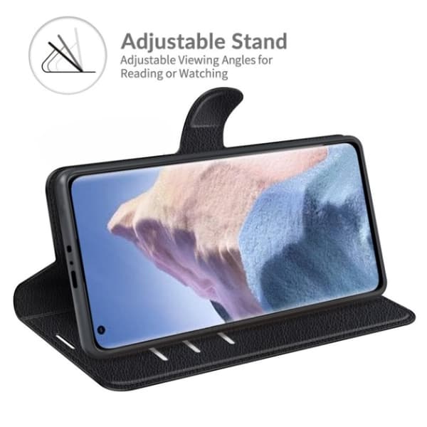 Xiaomi Mi 11 Ultra Pungeetui Folio Flip Kickstand - Sort Svart
