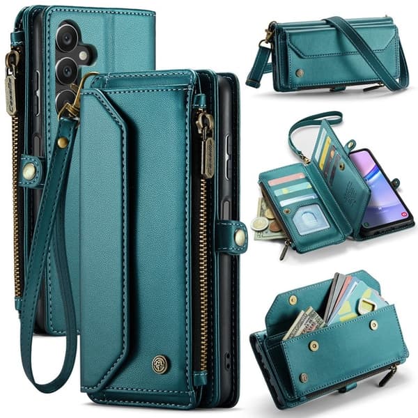 CASEME Plånboksfodral Konstläder för Samsung Galaxy A16 5G - Grön