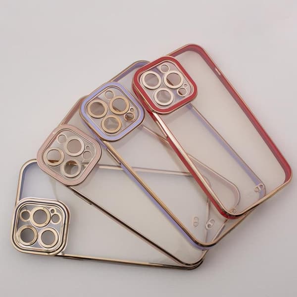 Galaxy A12 -kuori Gold Frame - Violetti Lila