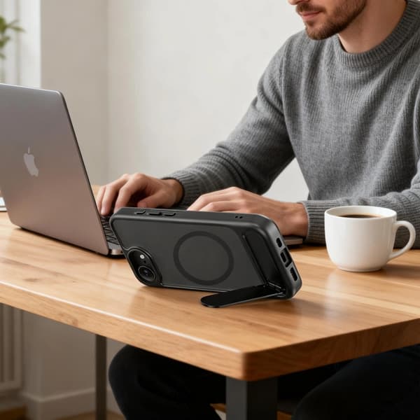 Tech-Protect Mobilskal För iPhone 16e/17e Magsafe Magrack - Matt Svart Svart