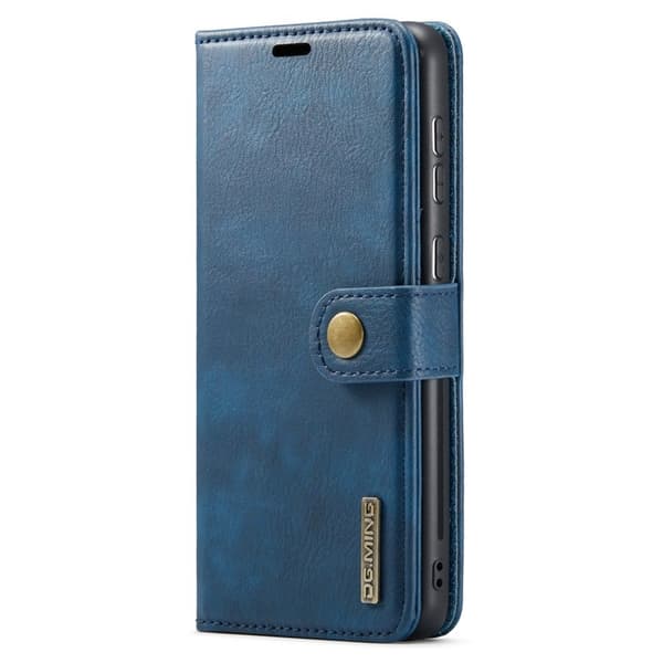 DG.MING Samsung Galaxy A33 5G Äkta Läder Plånboksfodral Folio Blå