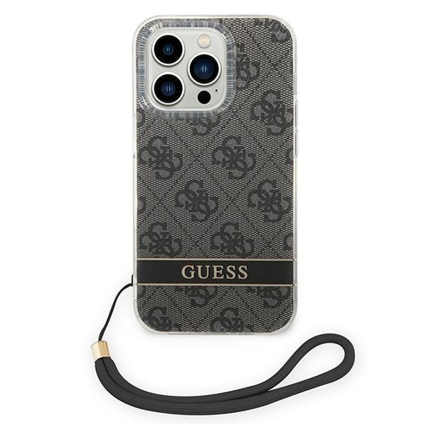 GUESS iPhone 14 Pro Skal Print Strap - Svart Svart