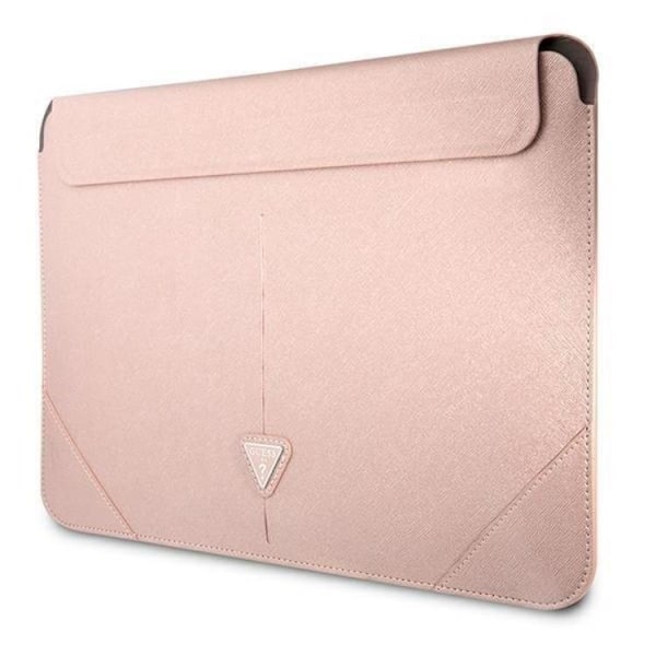 Guess Datorfodral 16'' Saffiano Triangle Logo - Rosa Rosa