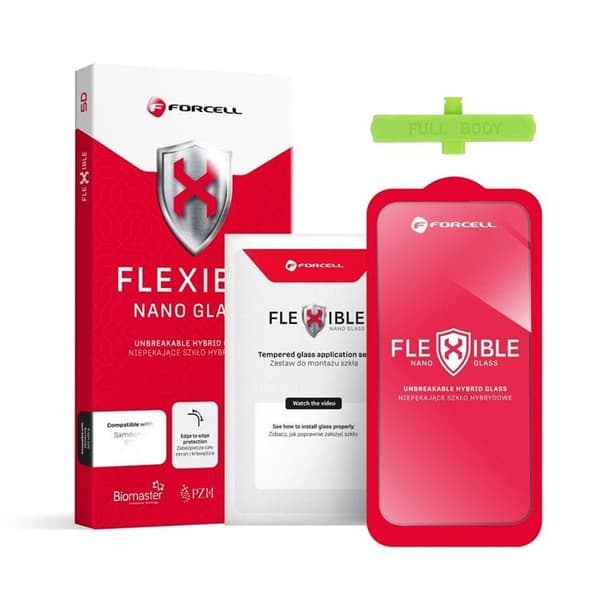 Forcell iPhone 15 Pro Härdat Glas Skärmskydd 5D Svart