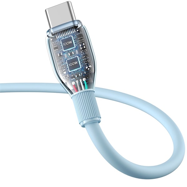 Baseus USB-A - USB-C kabel 100W 2m Pudding - Blå Blå