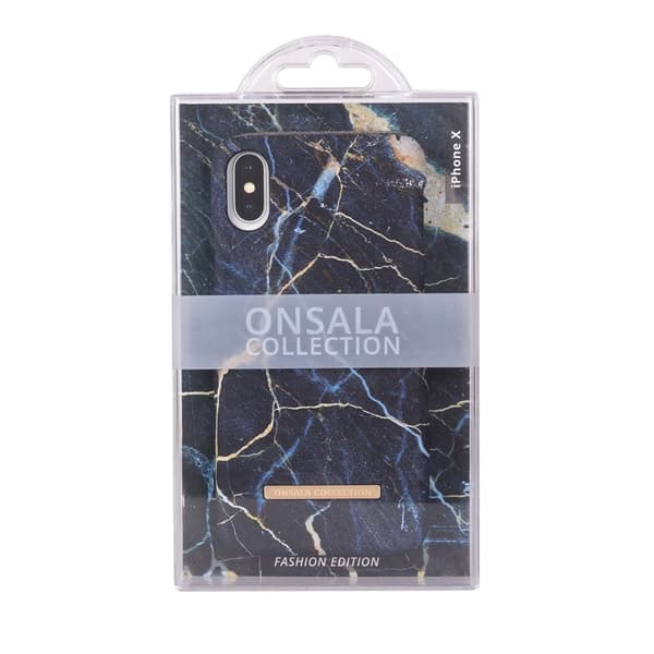 Onsala Collection mobilskal till iPhone XS / X - Black Galaxy Marble Black
