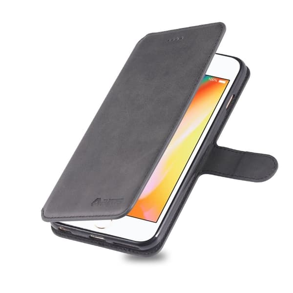 AZNS iPhone 6s/6 Plånboksfodral Stand Konstläder - Svart