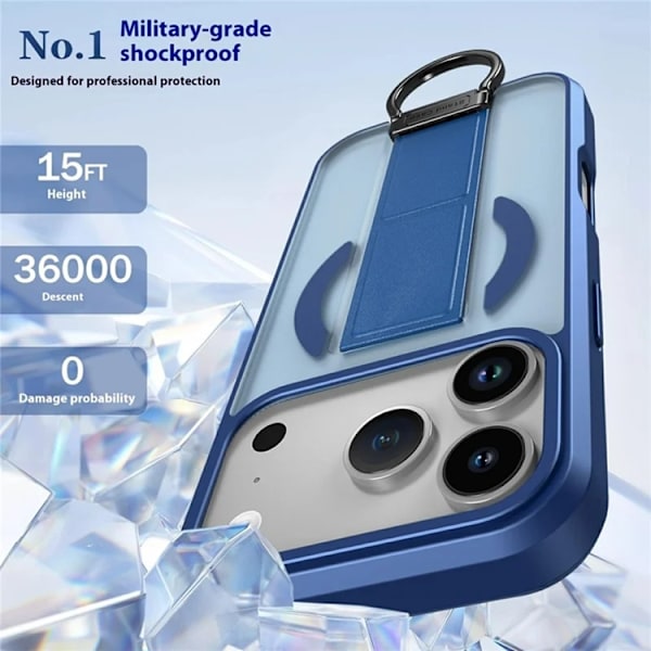 Mobilskal till iPhone 17 Pro Max Magsafe D-Ring Kickstand - Blå Blå