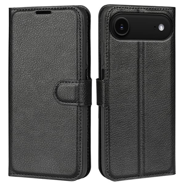 iPhone Air Plånboksfodral Litchi Texture läder - Svart Svart