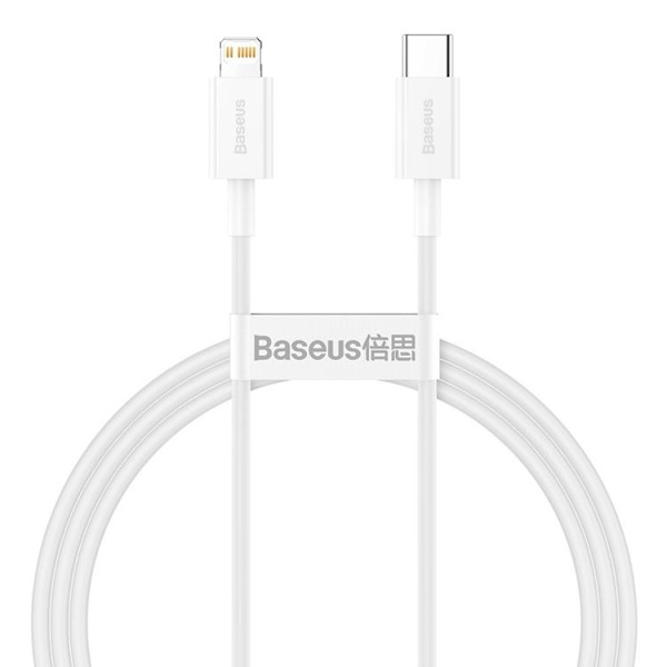 Baseus Superior USB-C till Lightning 20 W -kabel 1 m - Vit Vit