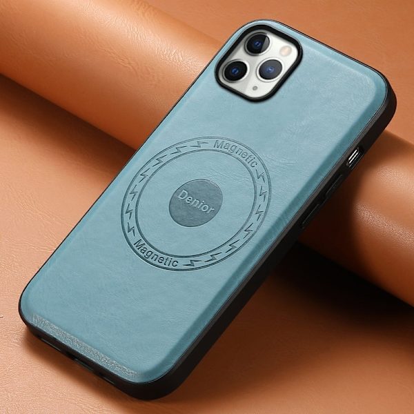 DENIOR Mobilskal till iPhone 11 Pro Max i PU-läder - Blå