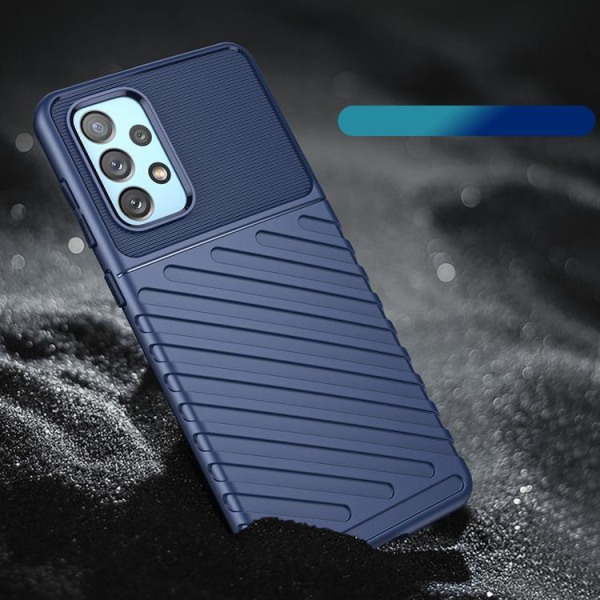 Galaxy A73 Thunder Fleksibelt Cover - Blå