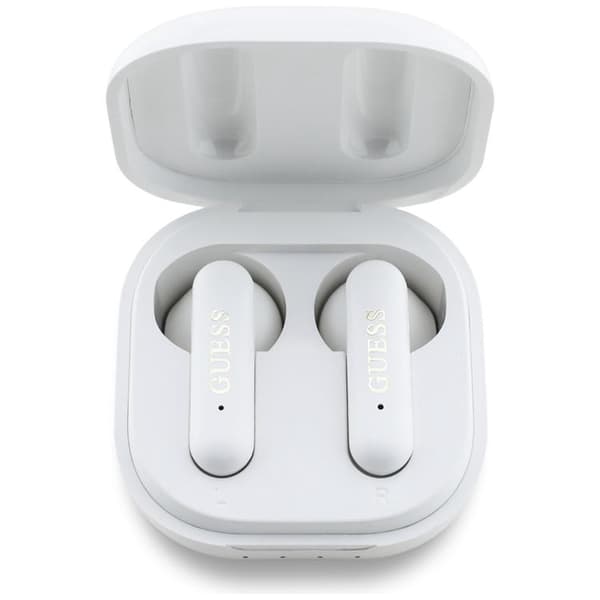 Guess TWS In-Ear Hörlurar Bluetooth 4G Metal Logo - Vit