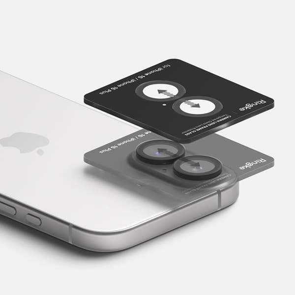 Ringke [2-Pack] iPhone 16/16 Plus kameralinsedæksel hærdet glas Svart