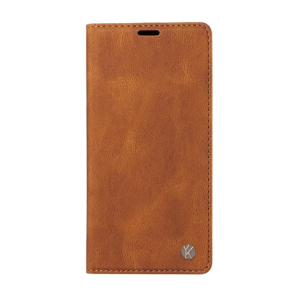 YIKATU OnePlus 15 5G Konstläder Plånboksfodral Skin-Touch Brun