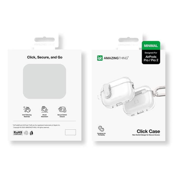 AmazingThing Airpods Pro 2 Skal Minimal - Transparent