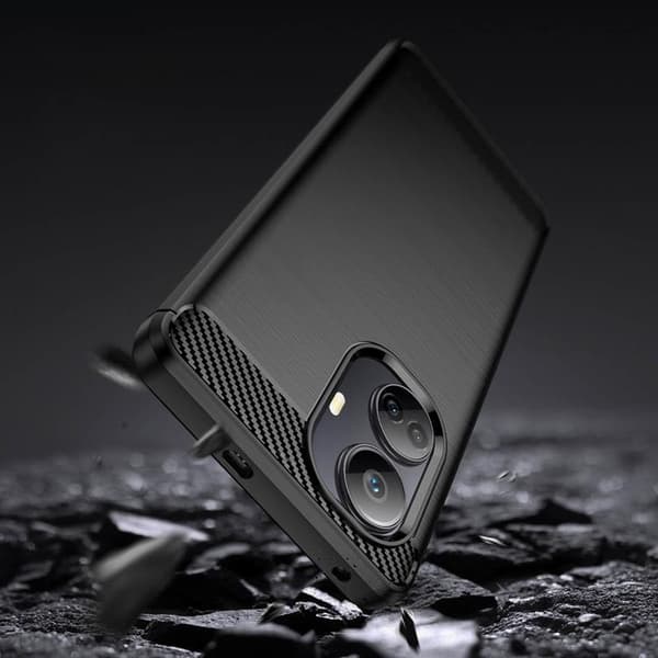 Realme 10 Pro Skal Silicone Carbon - Svart