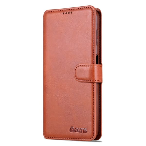AZNS Samsung Galaxy A14 5G Plånboksfodral Konstläder - Brun
