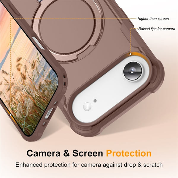 Mobilskal till iPhone Air MagSafe Kickstand Shockproof - Guld Guld