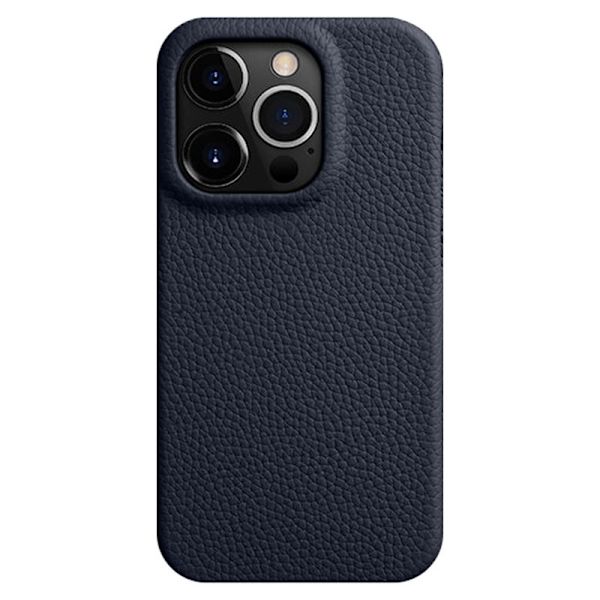 MELKCO Mobilskal till iPhone 15 Pro Max Magnetisk Äkta Läder + PC - Blå