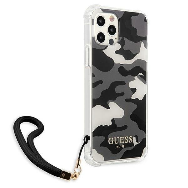 Guess Skal iPhone 12 & 12 Pro Camo Collection - Svart Svart