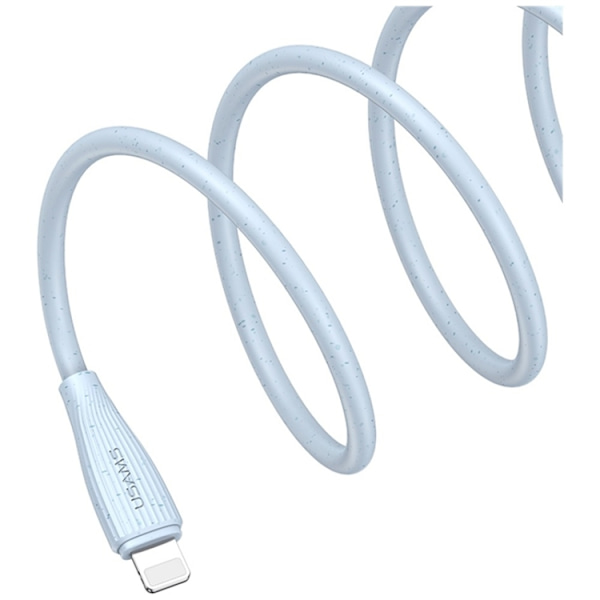 Usams USB-C til Lightning Kabel 1m Grøn Serie - Hvid Vit