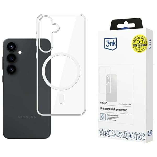3MK Telefontaske til Galaxy S25 Plus MagSafe - Gennemsigtig