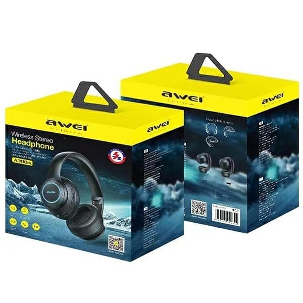 Awei Over-Ear Hörlurar Trådlösa Bluetooth A300BL - Svart Svart