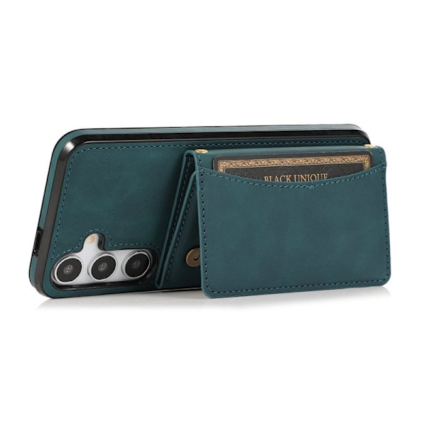 Plånboksfodral för Samsung Galaxy S26 Plus Tri-Fold Kickstand PU - Blå