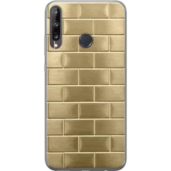 Telefontaske til Huawei P40 lite E med gyldne mursten