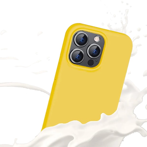 SiGN Mobilskal till iPhone 15 Pro Max Liquid Silikon - Gul