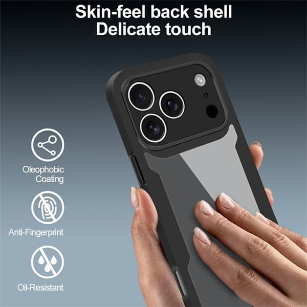 Mobilskal till iPhone 17 Pro Max Acrylic + TPU - Svart Svart
