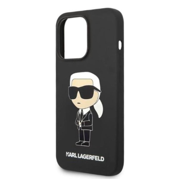 Karl Lagerfeld iPhone 14 Pro Max Skal Silicone Ikonik - Svart