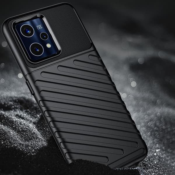Realme 9 Pro Plus -kuori Thunder Flexible Armored - Musta Svart
