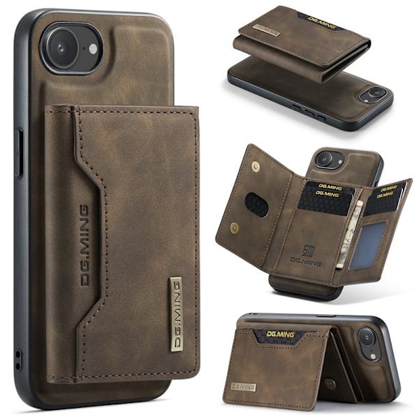 DG.MING M2 Series Mobilskal till iPhone 16e PU + PC + TPU - Brun