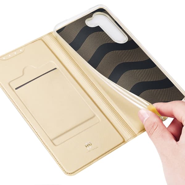 Dux Ducis Galaxy S23 Plus Plånboksfodral Skin Series - Guld Guld