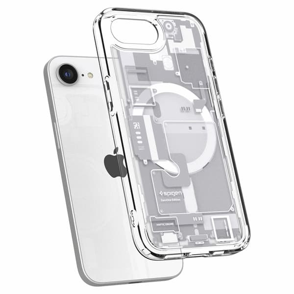 Spigen telefontaske til iPhone 16e Magsafe Ultra Hybrid - Zero One Hvid Vit