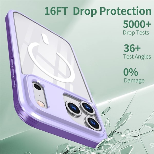Mobilskal till iPhone 17 Pro Max MagSafe TPU + PC Clear - Lila