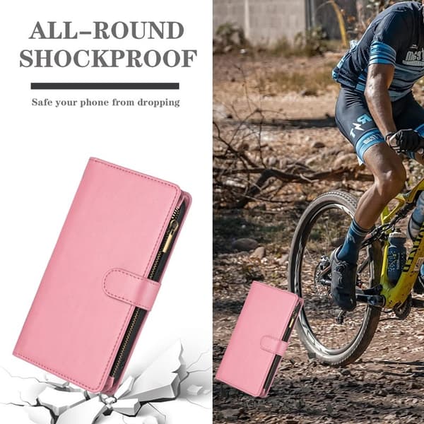Oppo Find X9 Pro 5G Plånboksfodral Konstläder Stöd - Rosa