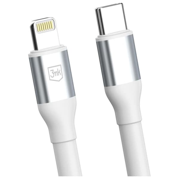3MK USB-C till Lightning 20W kabel 9V/2A 1m N-SERIES Hyper - Vit Vit