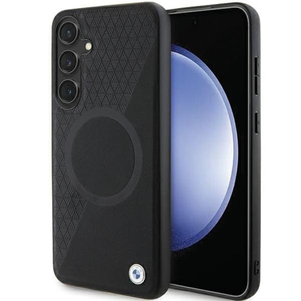 BMW Galaxy S24 Plus -puhelinkotelo Magsafe Half Textured & Circle Black