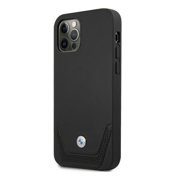 BMW Nahka Perforate Kuori iPhone 12 Pro Max - Musta Black