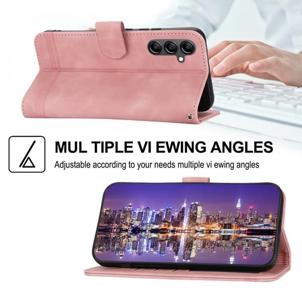 DIERFENG DF-03 Plånboksfodral i Konstläder för Samsung Galaxy A34 - Rosa