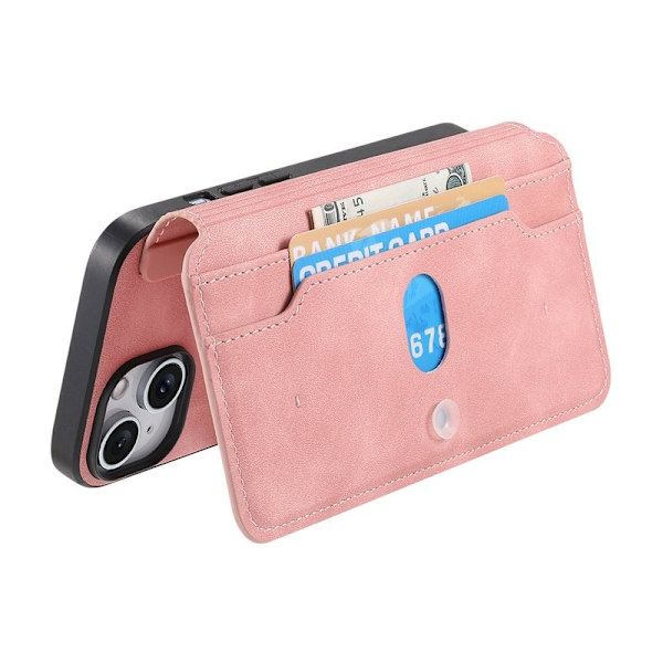 CASENEO iPhone 16e Plånboksfodral Konstläder - Detachable - Rosa