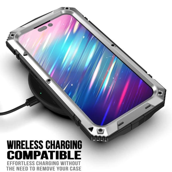 R-JUST Mobilskal till iPhone 14 Pro Shockproof Hybrid Silver 6.1"