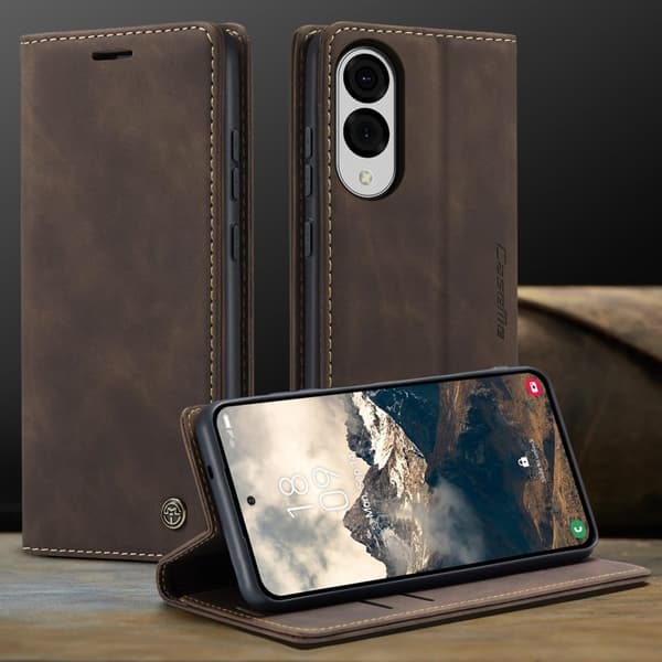 CASEME 013 Plånboksfodral för Samsung Galaxy S25 Edge - Kaffe