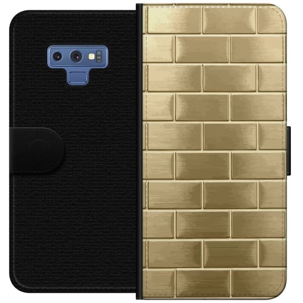 Plånboksfodral till Samsung Galaxy Note9 med Gyllene Murstenar