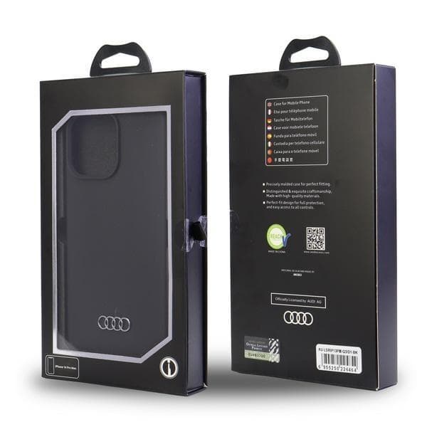 Audi iPhone 13 Pro Max -kuori, silikoni - Musta Black