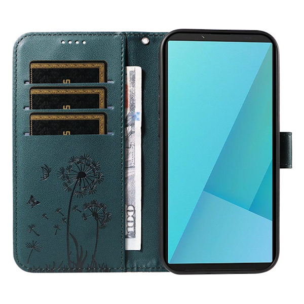 Sony Xperia 10 VII Plånboksfodral Strap Dandelion Konstläder - Blå Blå